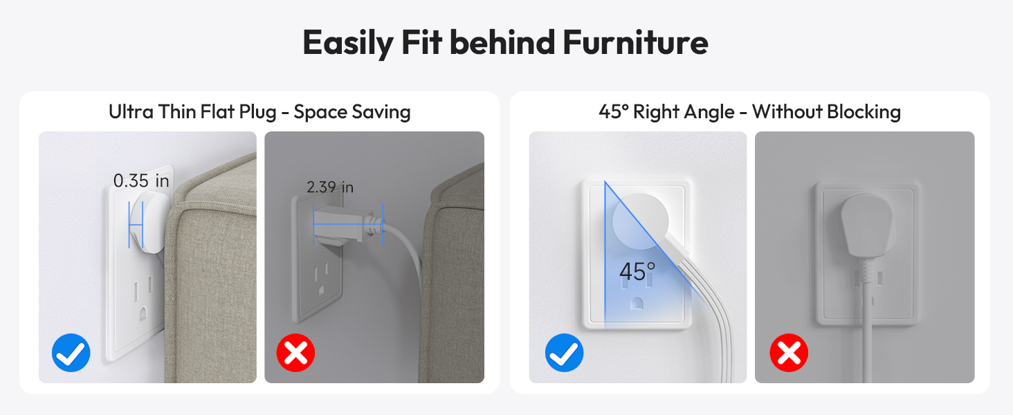Flat Plug Extension Cord