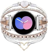 KOREDA Boho Leather Bracelet for Samsung Galaxy Watch 7/6/5/4/FE Band 40mm 44mm/Watch 6 Classic 4...