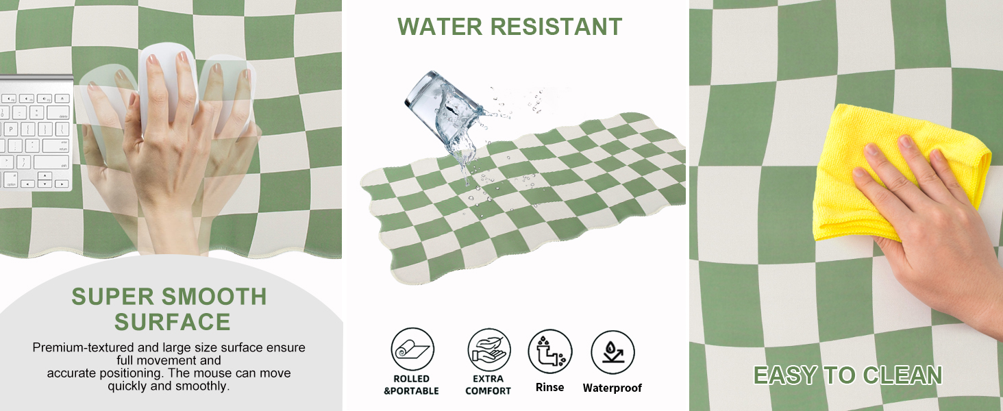 green desk pad mat