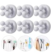 iBetterLife Tooth Brush Holder for Bathroom - 6Pcs Silicone Toothbrush Razor Holder for Shower Wa...