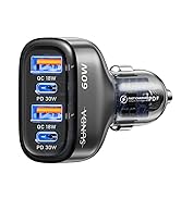 60W USB C Fast Car Charger