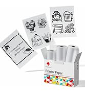 Phomemo Silvery Self-Adhesive Thermal Paper, Glossy Printable Sticker Paper Label for Phomemo M02...