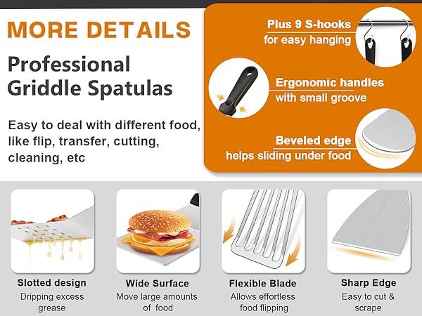griddle accessories kit for blackstone flattop spatula smash burger press 35Pcs basting cover