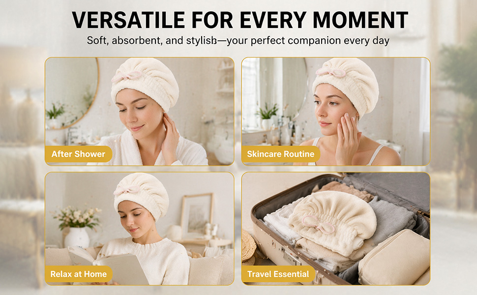 Microfiber Hair Towel Cap