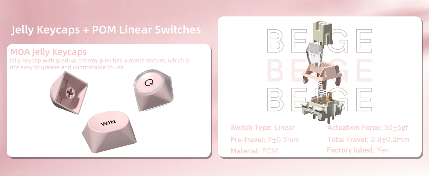 75% Wireless Mechanical Keyboard with Screen and Knob, Pink Cat Creamy Bluetooth Gaming Keyboard