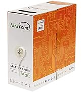 NavePoint 500ft in Wall Audio Speaker Cable Wire CL2 16/2 AWG Gauge 2 Conductor Bulk White