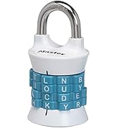 Master Lock Word Combination Lock, Set Your Own Word Lock for Gym and School Lockers, Colors May ...