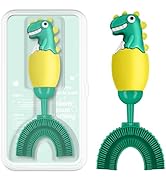 Toddler U-Shaped Toothbrush for 2-6 Years, Training Toothbrush, Kids Travel Toothbrush, Food Grad...