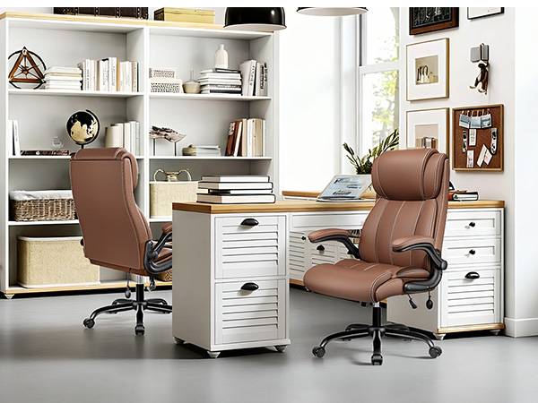 BESTFAIR Ergonomic Office Chair - Desk Computer Chair, Leather High Back Executive Chairs