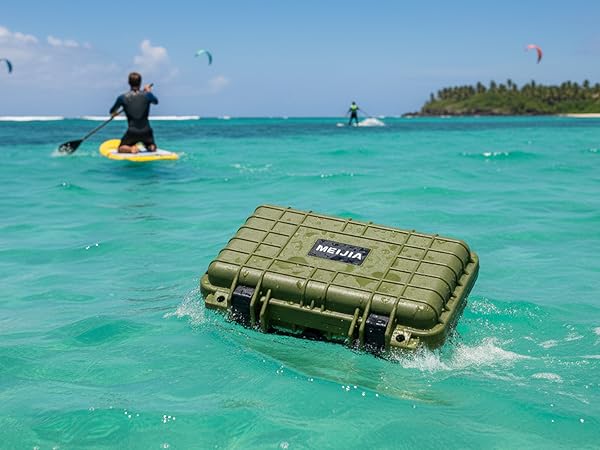 Green small hard case with foam