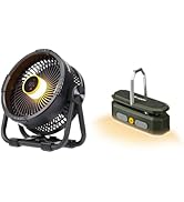 BougeRV Portable Fan Rechargeable, 20000mAh Battery Powered Fans with 4 Wind Speeds Hook Brighter...
