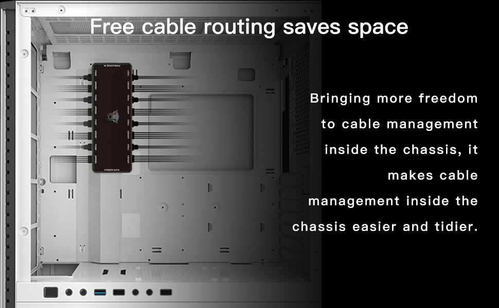 Jungle Leopard ARGB and PWM Fan HUB,8 Ports for Addressable RGB Lighting with PWM