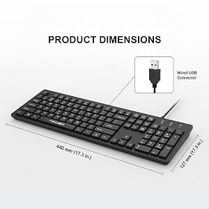 full size wired keyboard