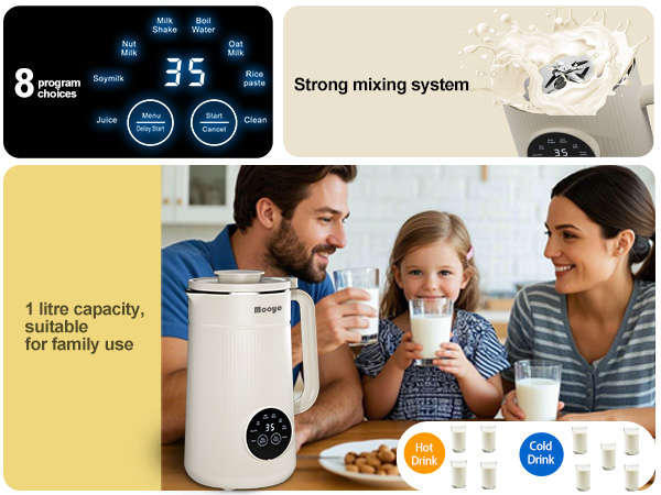 oat milk make by Mooye Soy Milk Maker Machine