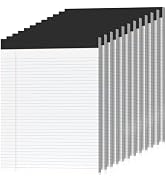 12 Pack Legal Pads 8.5 x 11 College Ruled 600 Sheets Note Pads 8.5 x 11 Inch Notepads Perforated ...