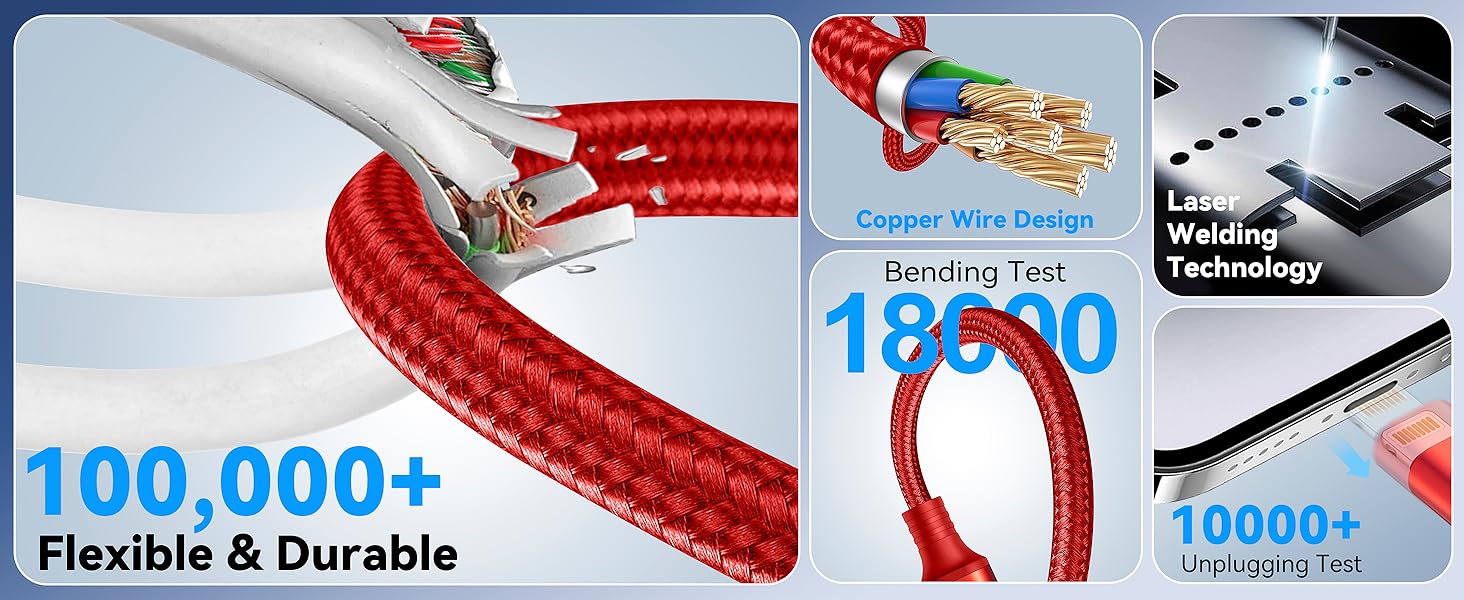6 in 1 chargers for multiple devices multi phone charger cord usbc multi charging cable 3in1 charger