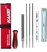 KAKEI Chainsaw Sharpening File Kit, Chainsaw Chain Sharpener - 8 Packs - 3 Round Files(5/32-Inch,...