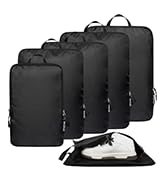 BAGAIL 6 Set Ultralight Compression Packing Cubes Packing Organizer with Shoe Bag for Travel Acce...
