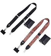 PUGPIU 2 Pack Clip and Go Strap for Phone with Wallet Crossbody - Phone Strap Crossbody with Zipp...