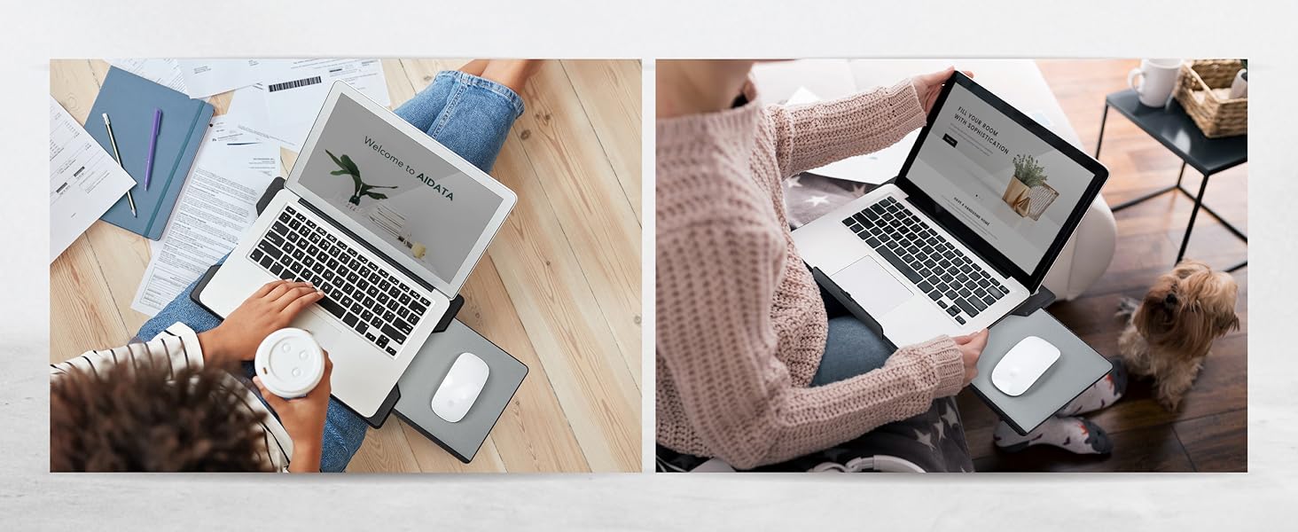 Portable foldable Computer laptop cooling pad lap board desktop holder drawing stands travel trays