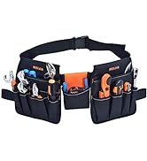 MEIJIA Heavy Duty Waterproof Construction Tool Belt, Work Apron,Tool Pouch,Technician's Tool Hold...
