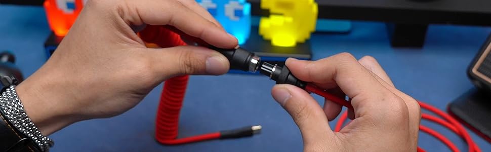 FormulaMod USB C Coiled Keyboard Cable Kit