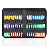 Uniclife Portable Zippered Key Case Waterproof and Fireproof Key Organizer with 54 Colorful Key T...