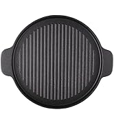 CUKOR Cast iron Grill Griddle,Grill Pan for Indoor Cooking,Stove Top Griddle for Grilling on gas ...