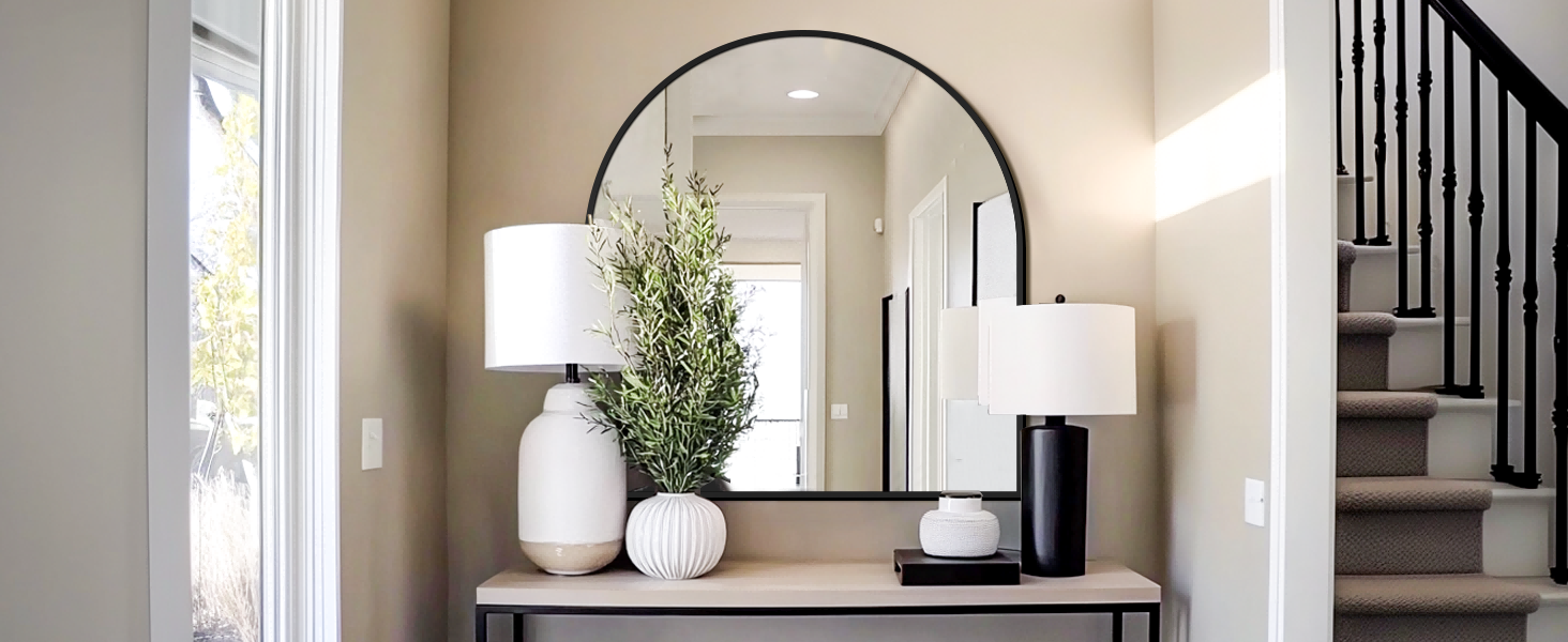 arched bathroom mirror