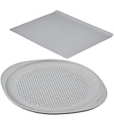 Farberware GoldenBake Nonstick Baking Sheet and Pizza Crisper Pan Set, 2-Piece Bakeware, Gray