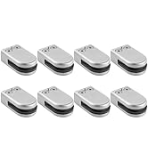 Kamtop 8 PCS Glass Clamps, 6-8mm Round Glass Clamps (15/64-5/16 Inch), Glass Mounting Brackets Gl...