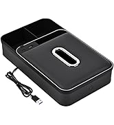 Oktree Car Armrest Storage Box with LED Ambient Light, USB/PD Fast Charging, Eco-Friendly Microfi...