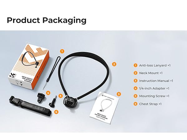 action camera neck mount