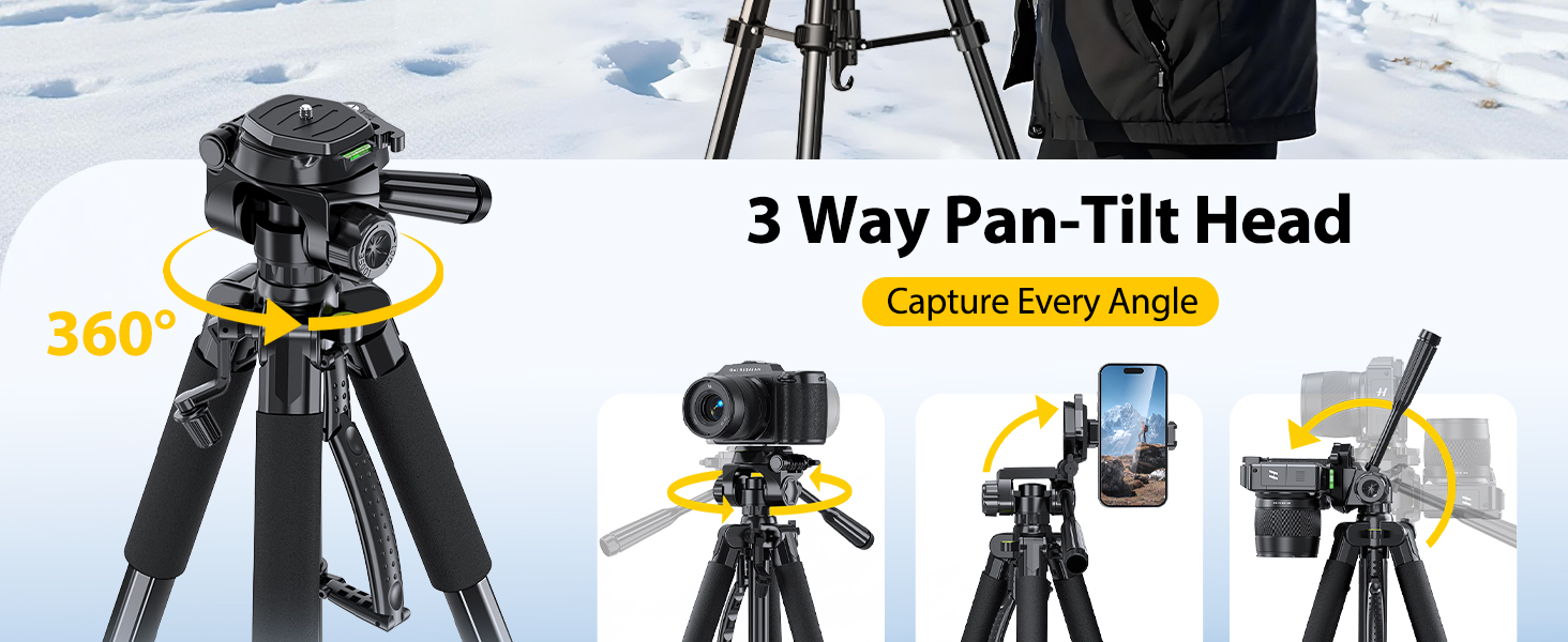 3 Way Pan-Tilt Head