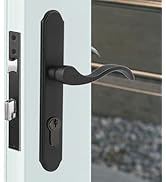 ReigaHood Offset Euro Mortise Storm Door Handle Complete Set Fits for Pella Screen Door Hardware,...