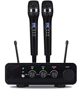 Yamnweo S-88 Wireless Karaoke Microphone with Fiber Optic Input - UHF Singing Mic for TV, Speaker...