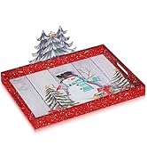 Christmas Decoration Christmas Serving Tray with Handels Christmas Decorative Tray Coffee Table S...