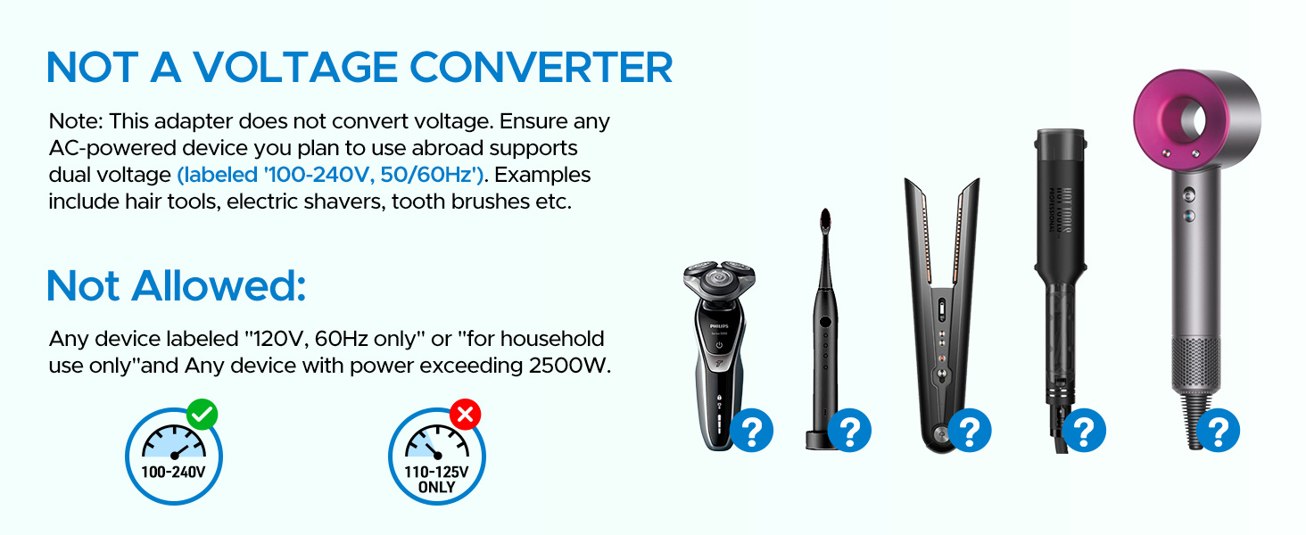 NOT A VOLTAGE CONVERTER