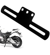 YTFRL Motorcycle License Plate Holder, Heavy Duty Metal Tag Holder with Light Mount Holes, Univer...