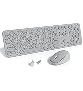 UBOTIE Wireless Keyboards and Mouse, Silent Scissor Swithes Slim Keyboards Mice Set, Quiet Full S...