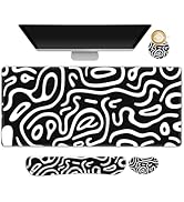 NXZGO Large Gaming Mouse Pad Set: 4 in 1 Extended Keyboard Desk Mat with Wrist Rest Pad, PC Compu...