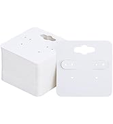joycraft Earring Cards - 200Pcs 2" White Earring Display Holder Cards, Blank Paper Cards with 6 H...