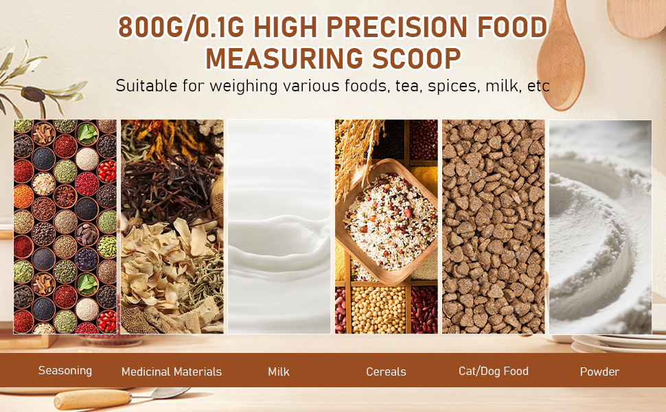 Food Measuring Spoon Scale With LCD Screen, Touch Buttons, and Sensitive Operation