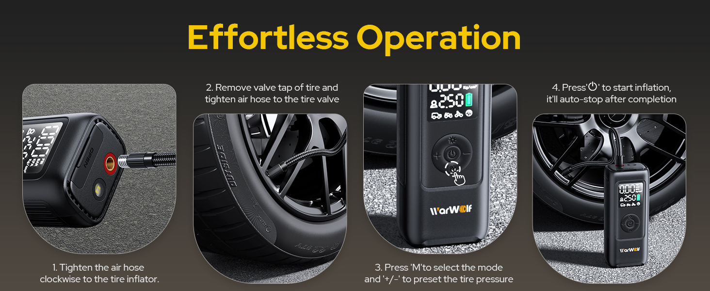WARWOLF 160PSI Tire Inflator
