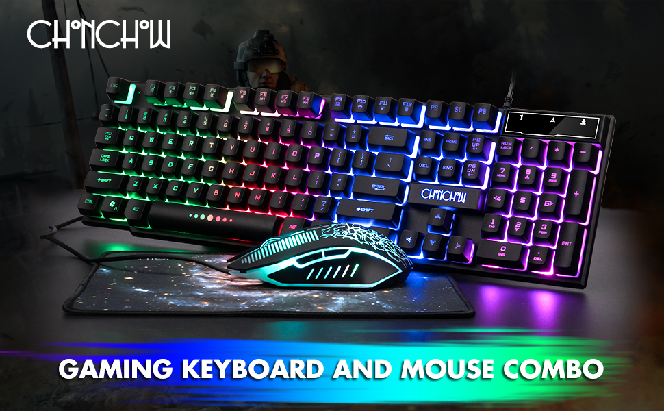 Gaming LED Wired Keyboard and Mouse Combo