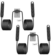 2 Pack 3-Prong 16FT Twin Extension Cord with 6 Outlets - Slim Design for Home Furniture, 16FT Dou...