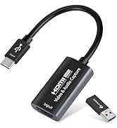 Guermok Video Capture Card, USB 3.0 HDMI to USBC Capture Card, 4K 1080P60FPS Capture Devices for ...