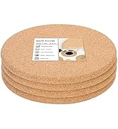 KITLAB Cork Trivet, 4 Pack High Density Thick Cork Trivets for Hot Dishes, 8 Inch Heat Resistant ...