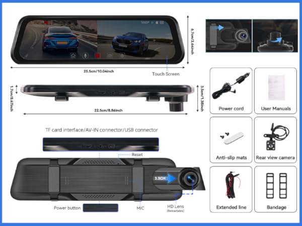 car camera - dash cam front and rear dash camera for cars dashcams for cars front and rear