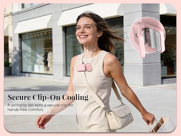 Secure Clip-On Cooling portable fan with a secure clip for hands-free comfort